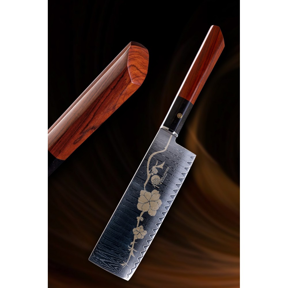 Japanisches Messer Set JOSHI SAKURA, 4-teilig, mit Schleifstein, Geschenkbox, Dellinger