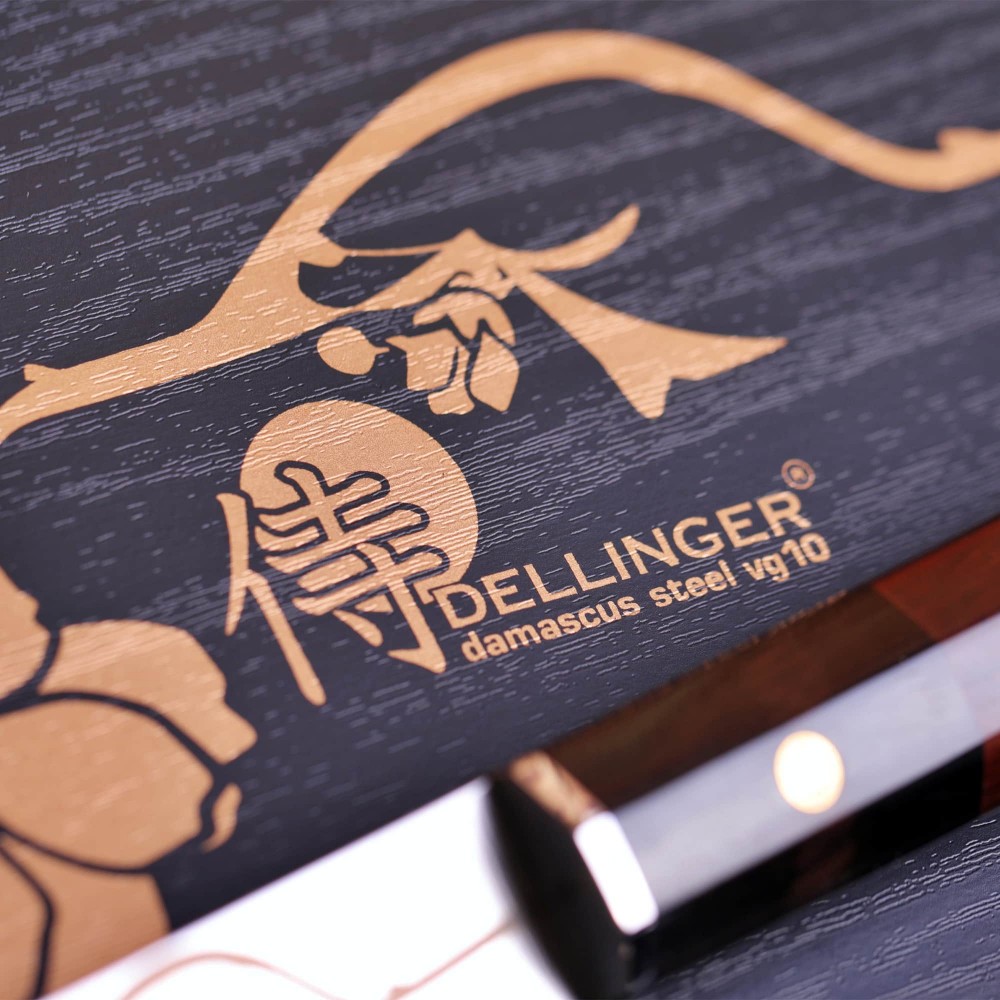 Japanisches Messer Set JOSHI SAKURA, 4-teilig, mit Schleifstein, Geschenkbox, Dellinger
