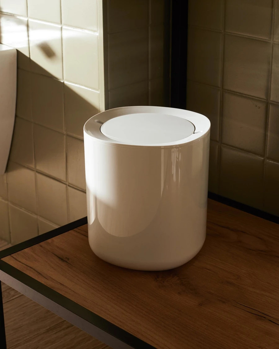 Badezimmer Mülleimer BIRILLO 21 cm, weiß, Alessi