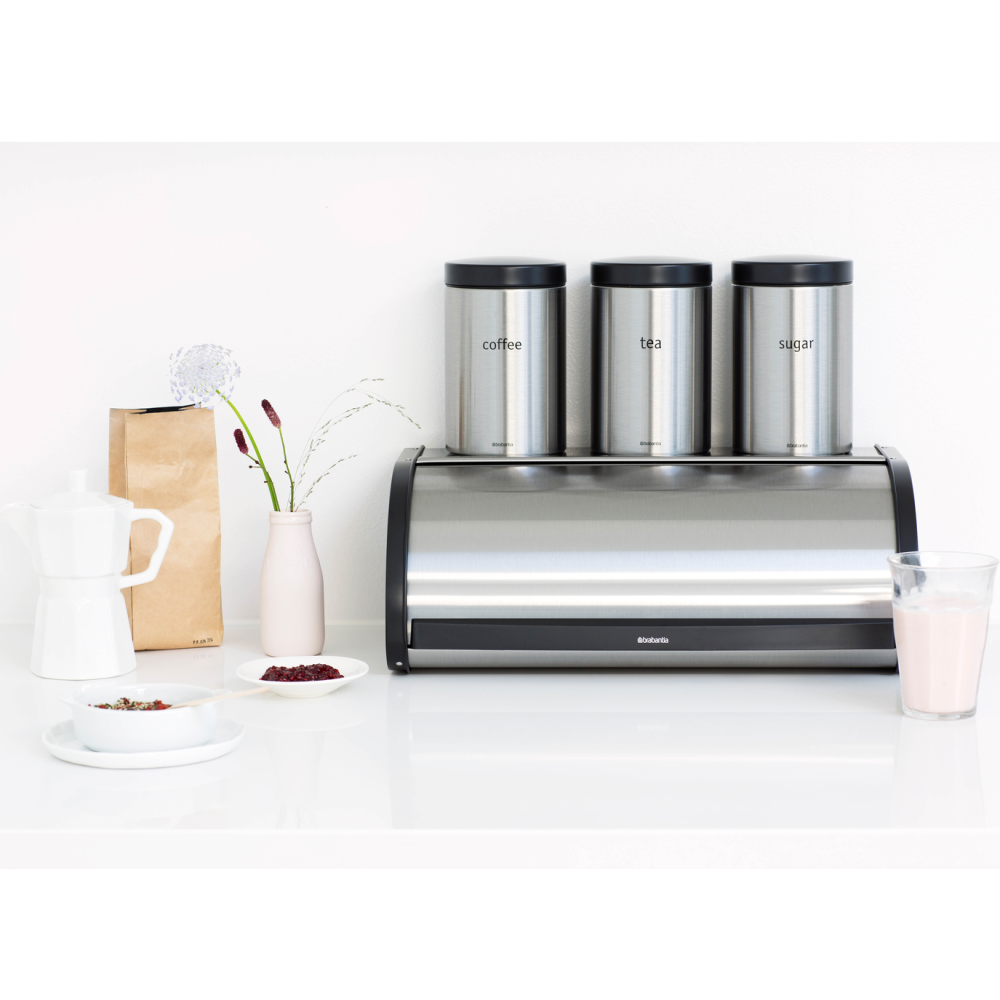 Rollbrotkasten ROLL TOP, Fingerprint Proof, Stahl matt, Brabantia