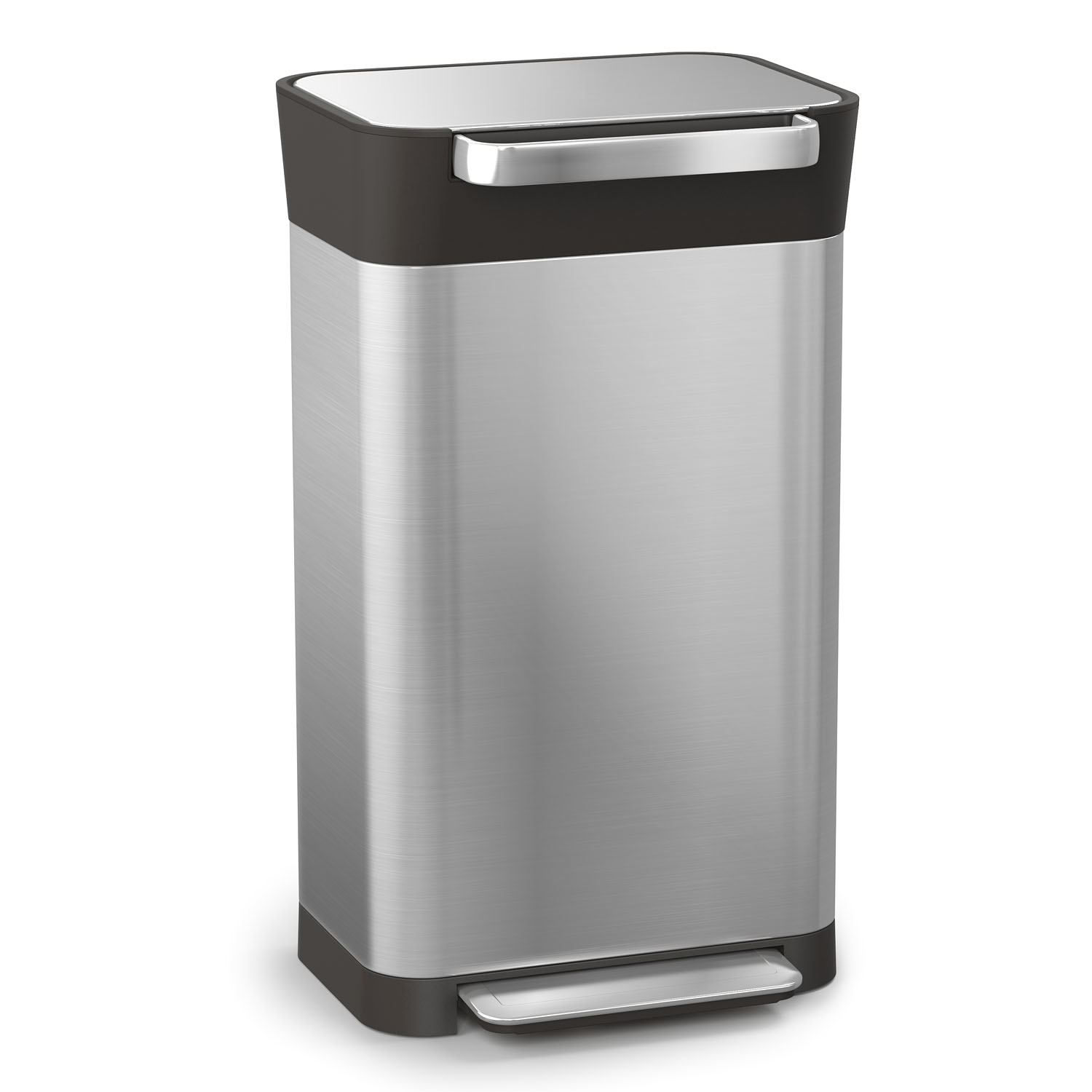 Mülleimer TRASH COMPACTOR TITAN 30 l, Edelstahl, Joseph Joseph