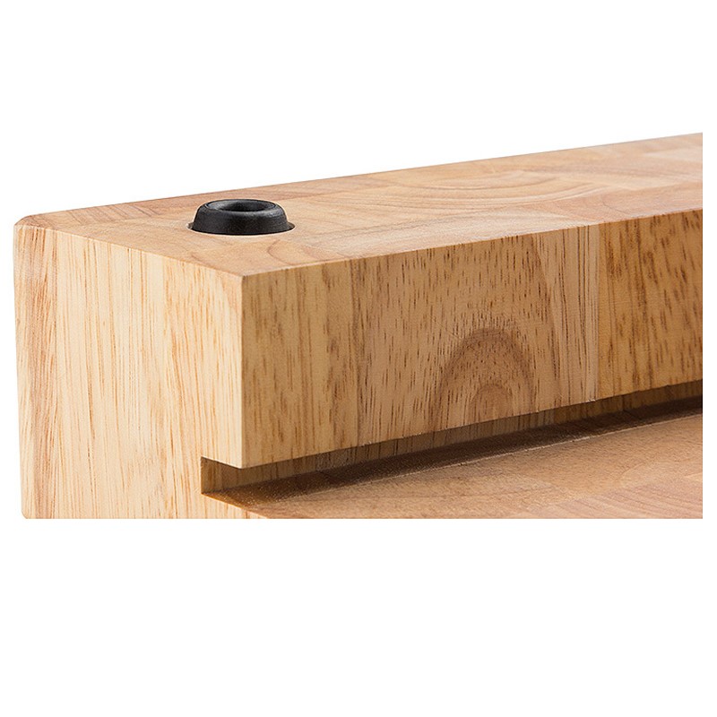 Schneidebrett 48 x 32,5 cm, mit Edelstahlschublade, braun, Holz Continenta