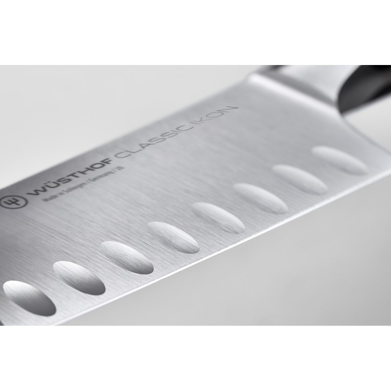 Santoku Messer CLASSIC IKON 14 cm, mit ovalen Rillen, Wüsthof