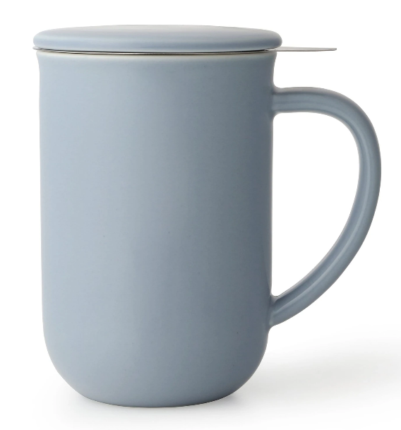 Teetasse mit Sieb MINIMA 500 ml, mit Deckel, blau, Porzellan, Viva Scandinavia