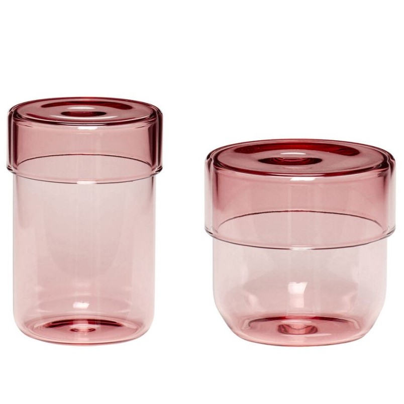 Vorratsdose POP S, 2er-Set, rosa, Hübsch