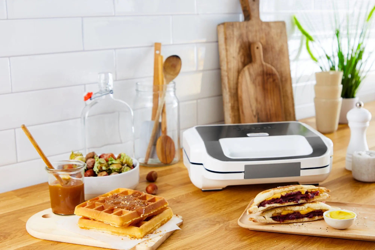Sandwichmaker und Waffeleisen SNACK XL SW701110, weiß, Tefal