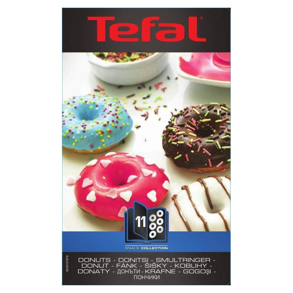 Donut Platte für Sandwich- und Waffeleisen SNACK COLLECTION XA801112, 2er-Set, Tefal