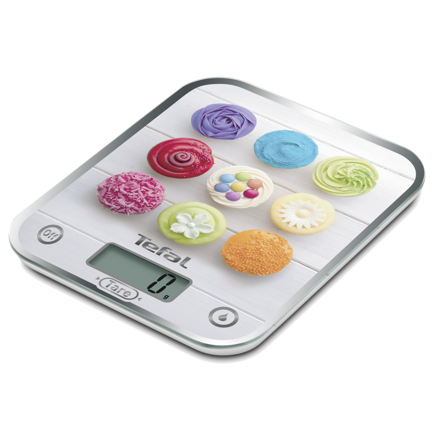 Küchenwaage digital OPTISS BC5122V0 weiß/cupcakes, Tefal
