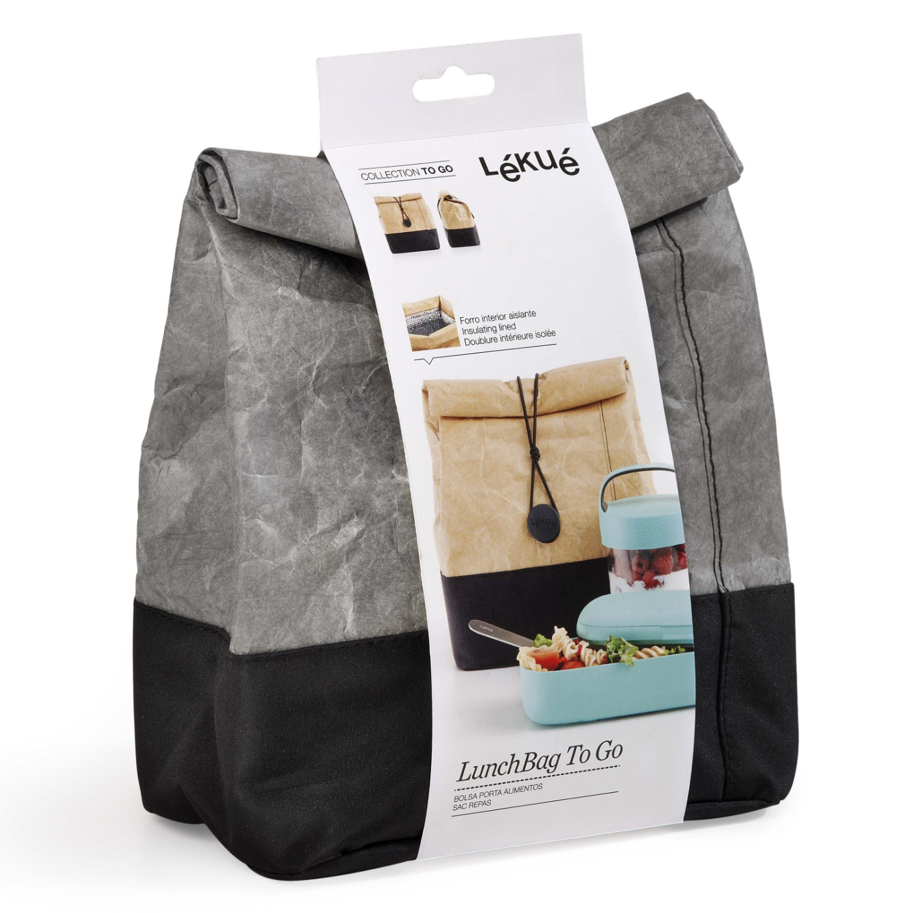 Kühltasche LUNCHBAG TO GO 4 l, grau, Lékué