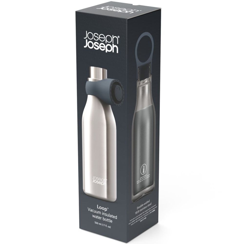 Vakuumisolierte Trinkflasche LOOP 81121 500 ml, Edelstahl, Joseph Joseph