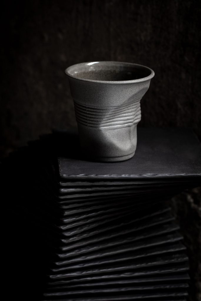 Espresso Knickbecher RECYCLAY, 6er-Set, grau, REVOL