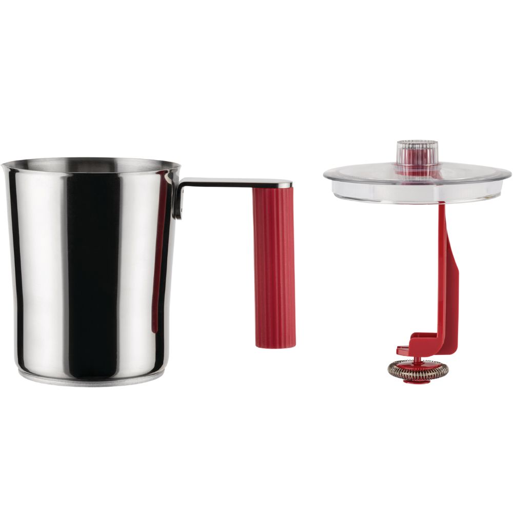 Milchaufschäumer PLISSÉ, rot, Alessi