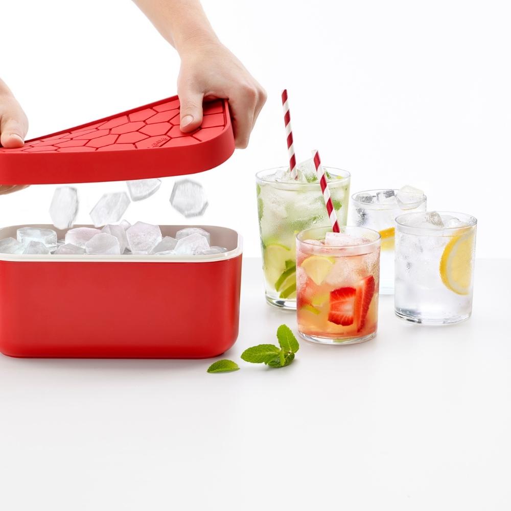 Eiswürfelbox ICE BOX, 1,8 l, rot, Lékué