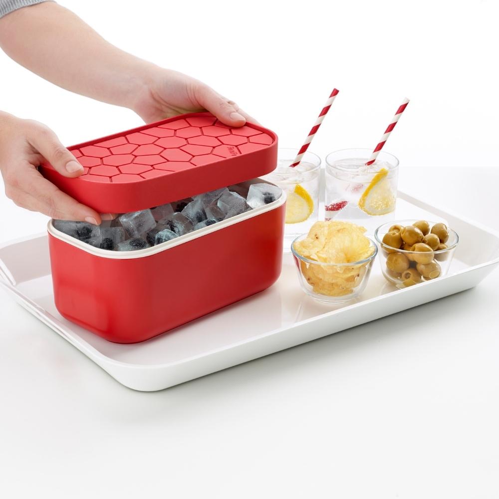 Eiswürfelbox ICE BOX, 1,8 l, rot, Lékué