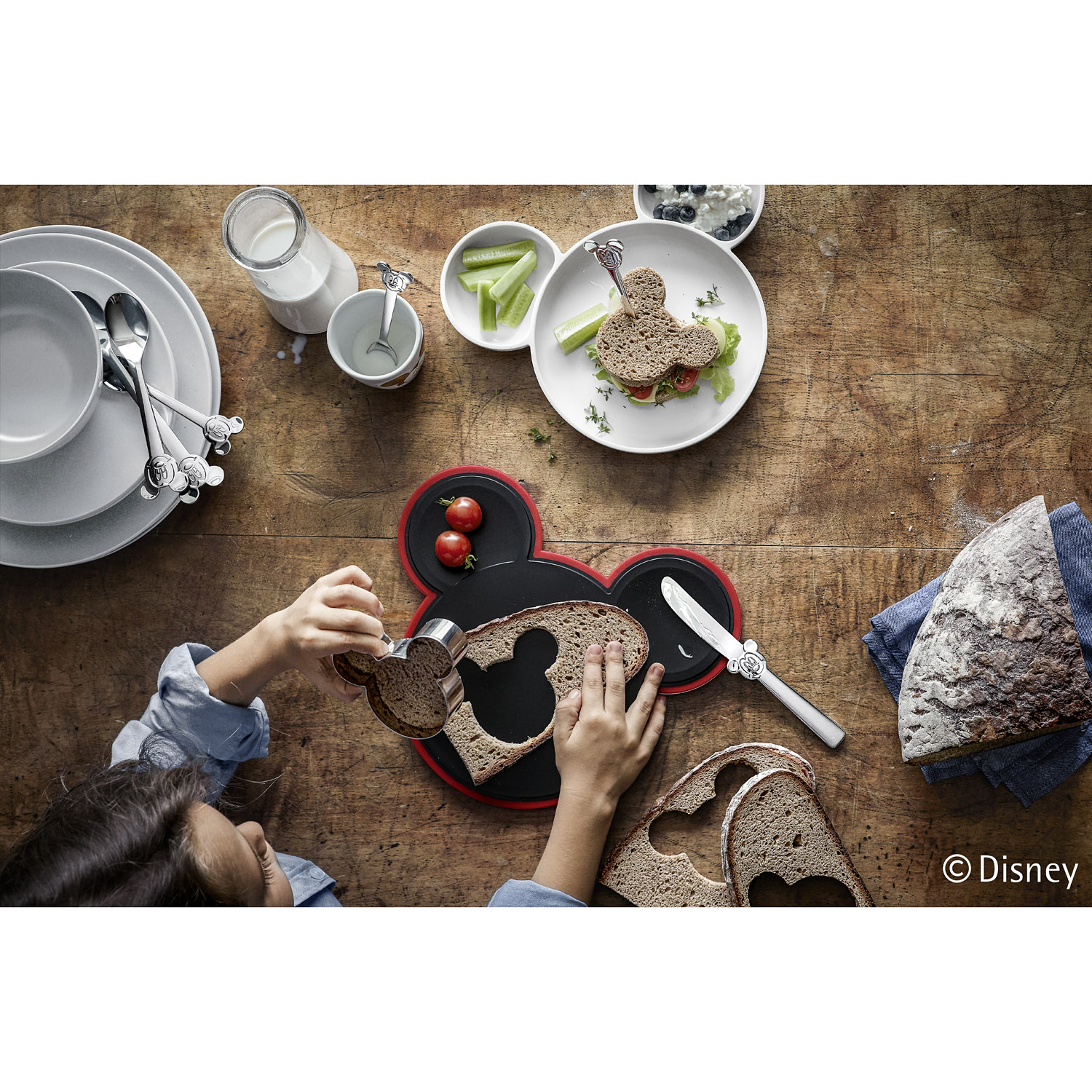 Kinder Frühstücksset CREATIVE MICKEY MOUSE, 3-teilig, WMF