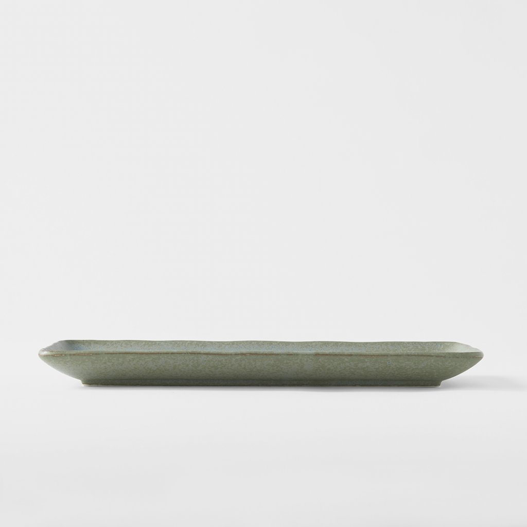 Servierplatte GREEN FADE 29,5 x 12 cm, rechteckig, grün, MIJ