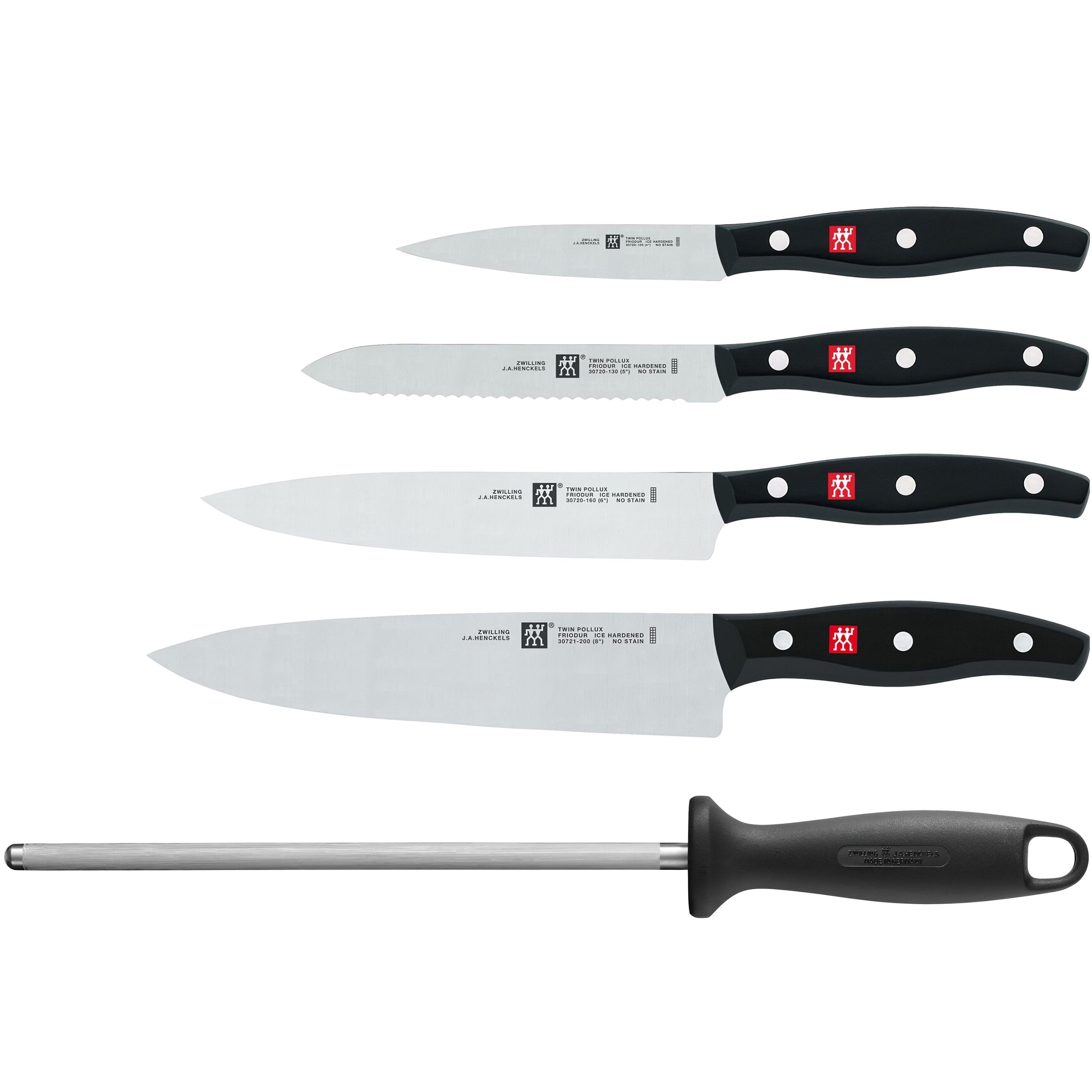 Messerblock Set POLLUX, 6-teilig, schwarz, Edelstahl, Zwilling