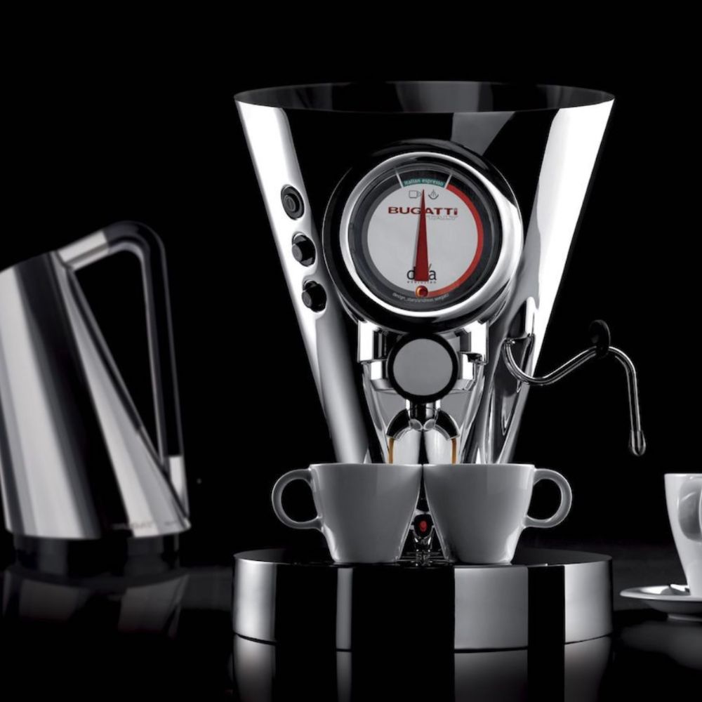 Espresso Kaffeemaschine DIVA EVOLUTION 0,8 l, orange, rostfreier Stahl, Bugatti