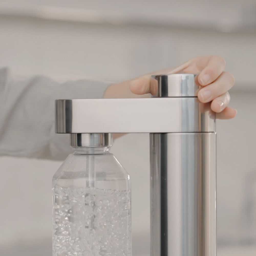 Wassersprudler BRUS 42 cm, silber, Edelstahl, Stelton