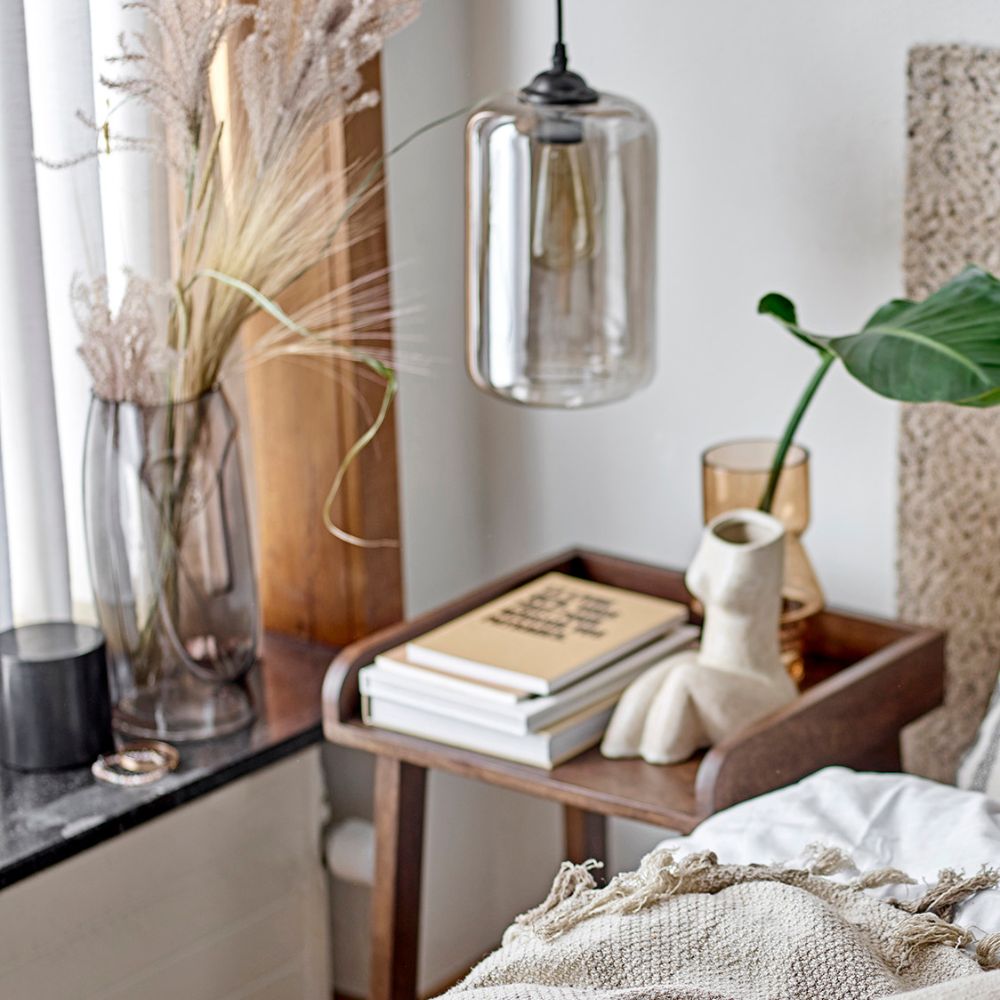 Vase DITTA 30 cm, grau, Glas, Bloomingville