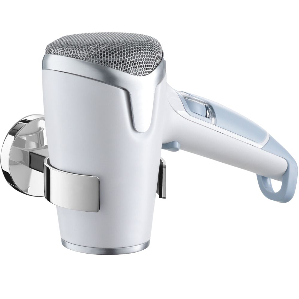 Haartrocknerhalter SCALA 11 cm, poliert, Edelstahl, Zack