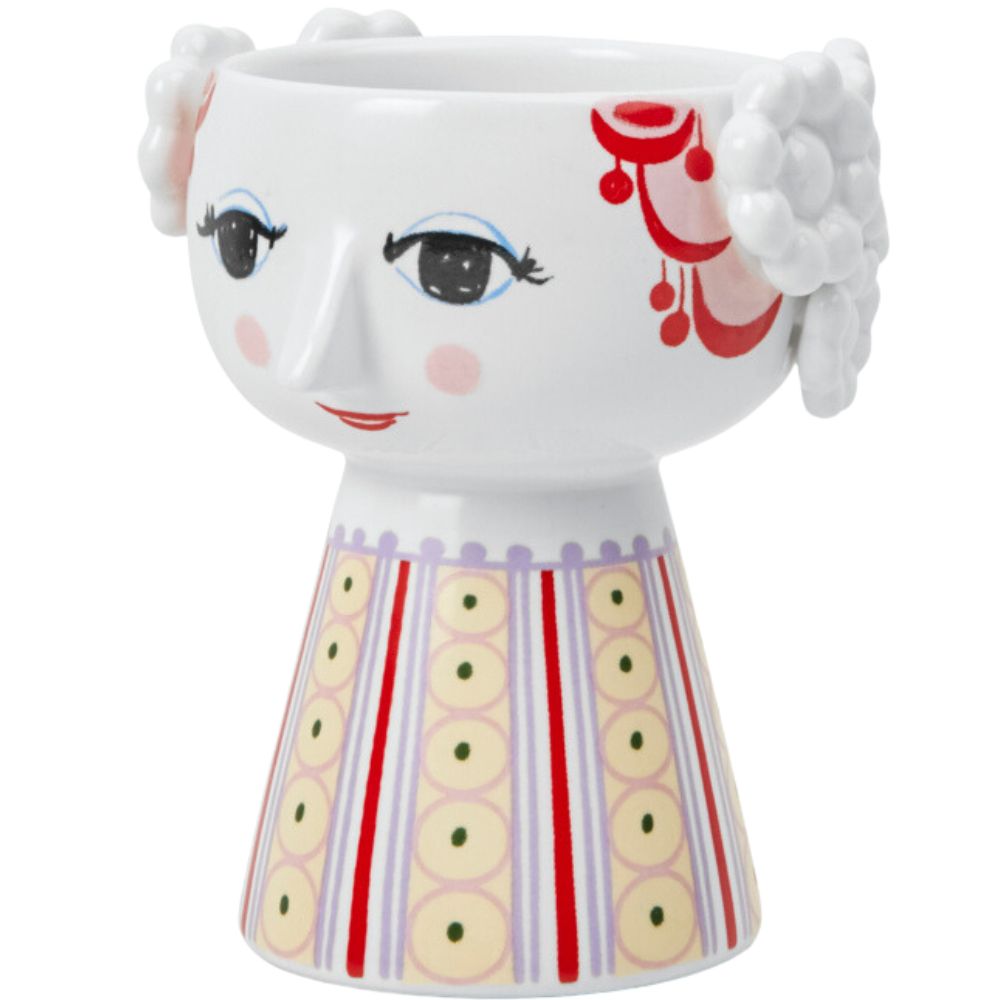 Stumpenkerzenhalter EVA 9 cm, Lavendel, Keramik, Bjørn Wiinblad