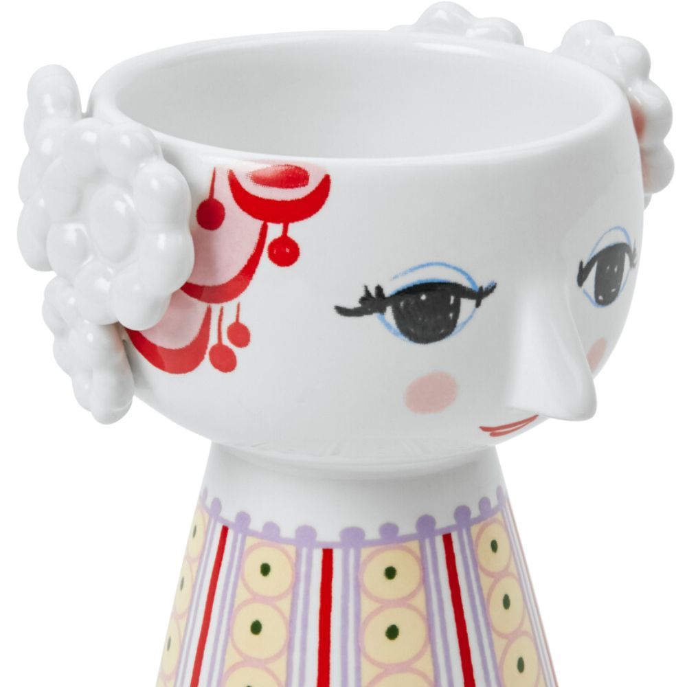 Stumpenkerzenhalter EVA 9 cm, Lavendel, Keramik, Bjørn Wiinblad