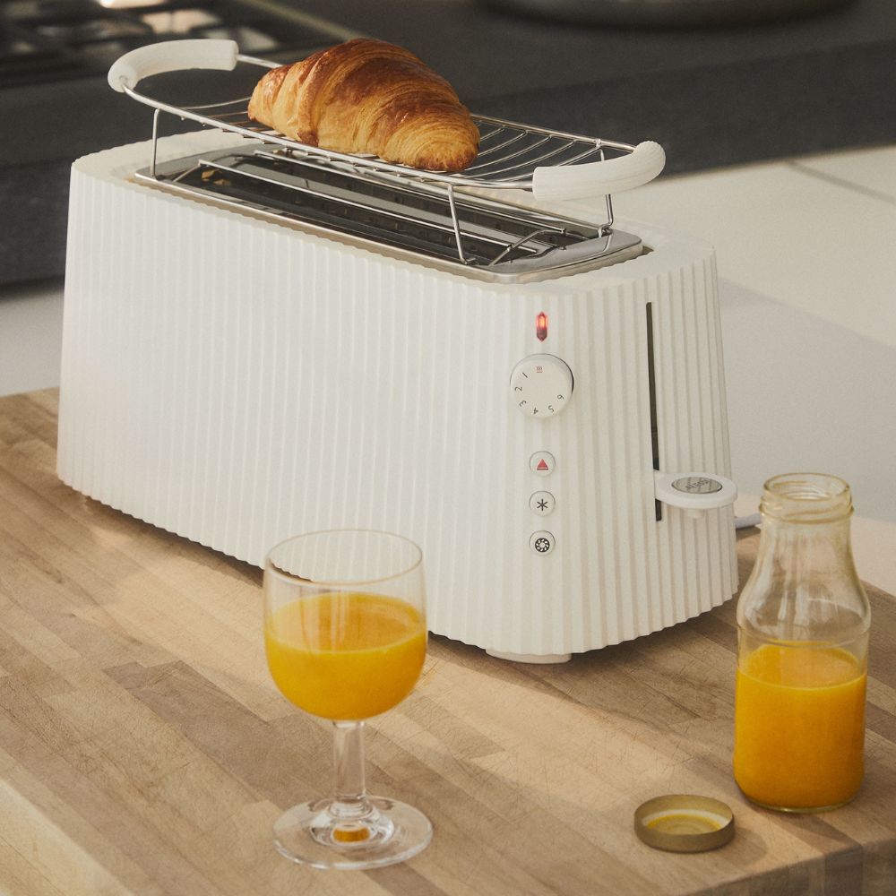 Toaster PLISSÉ XXL 46 cm, weiß, kunststoff, Alessi