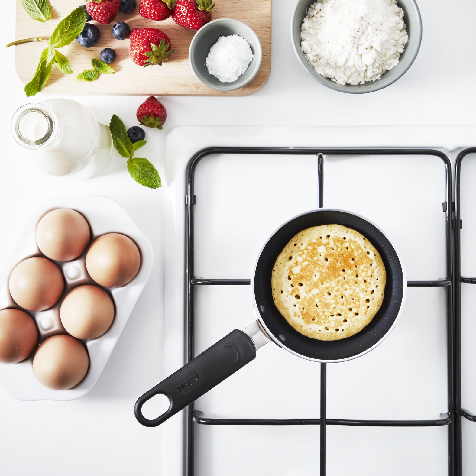 Universalpfanne BREAKFAST TIME 19 cm, schwarz, Aluminium, Tefal