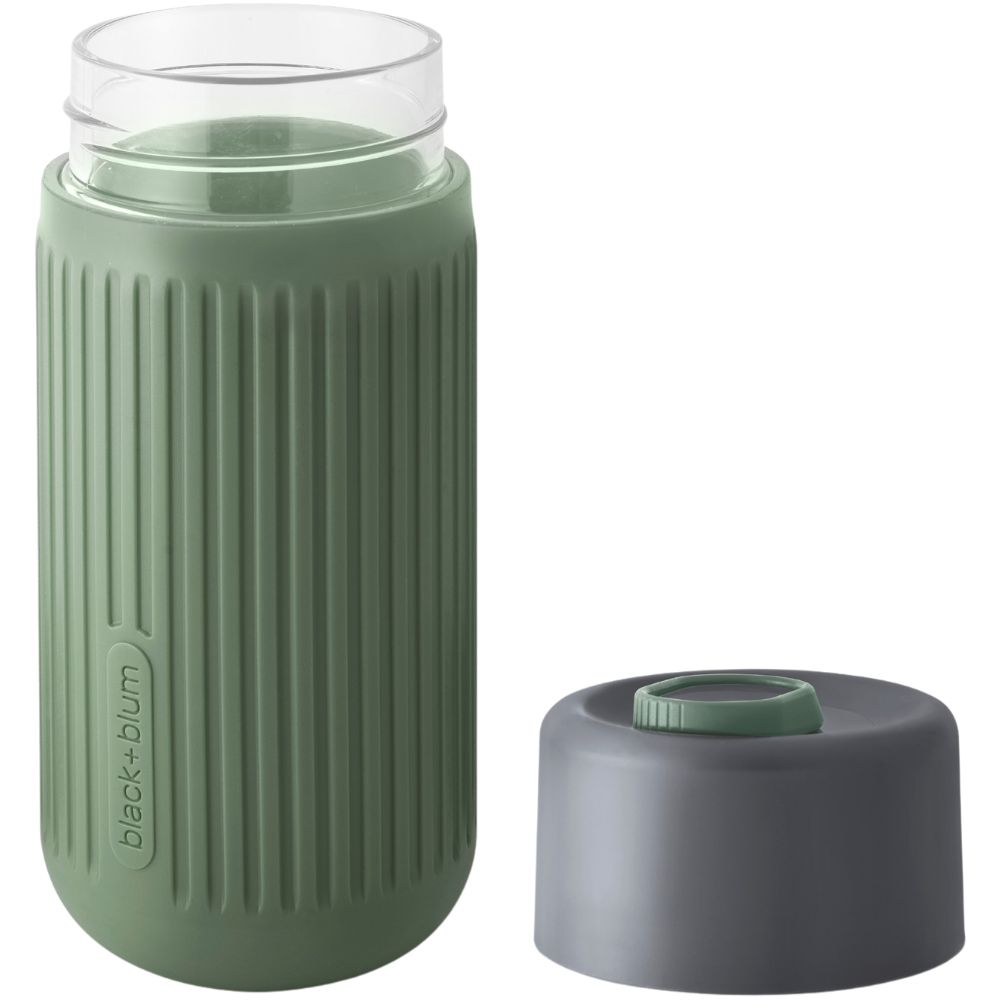 Reisebecher To Go Becher 340 ml, Olive, Glas, Black+Blum
