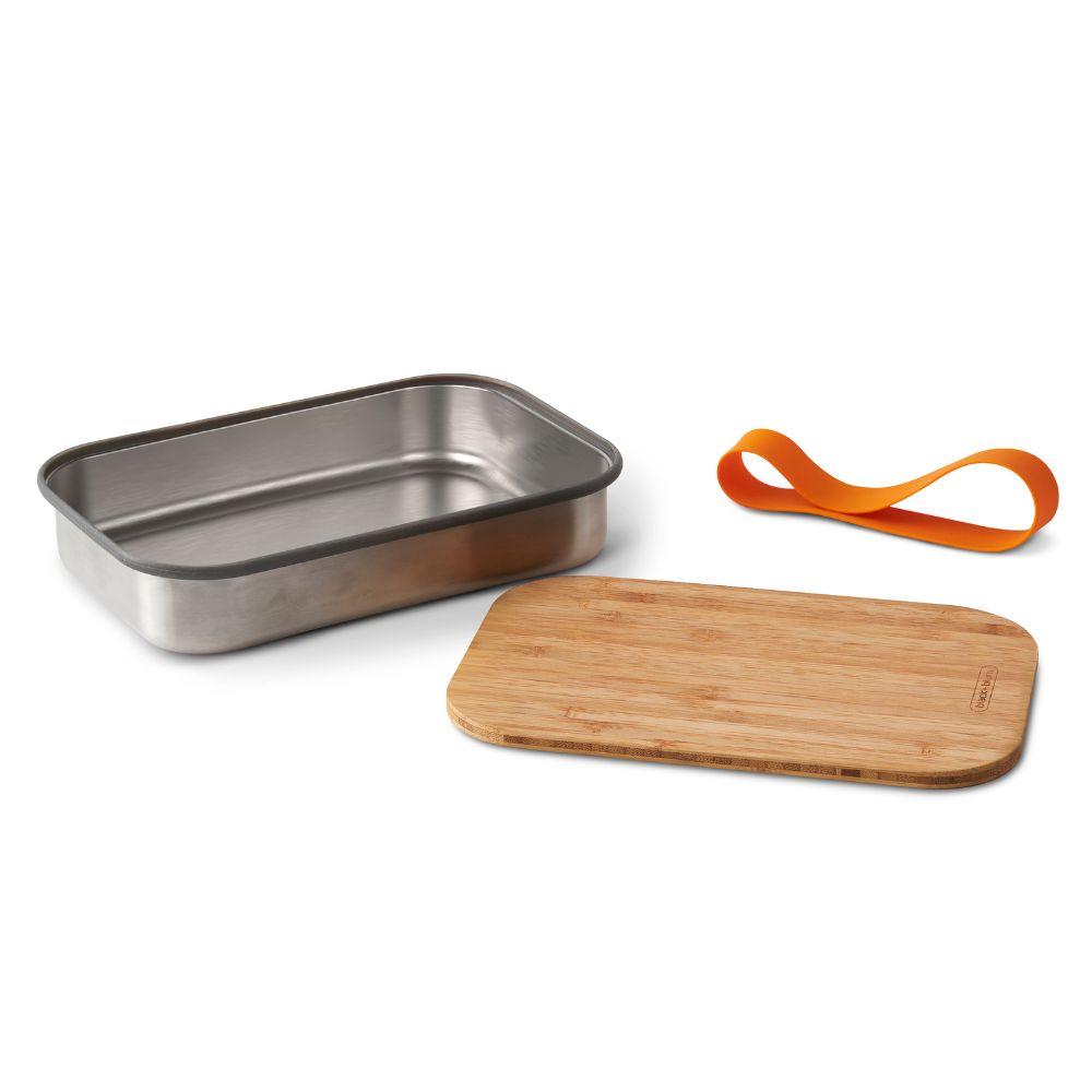 Lunchbox 900 ml, orange, Edelstahl, Black+Blum