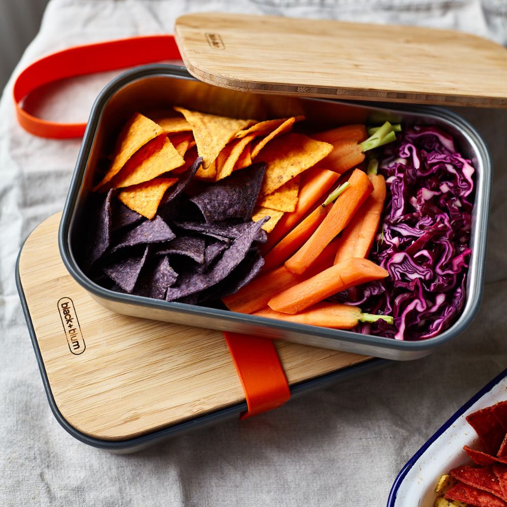 Lunchbox 900 ml, orange, Edelstahl, Black+Blum