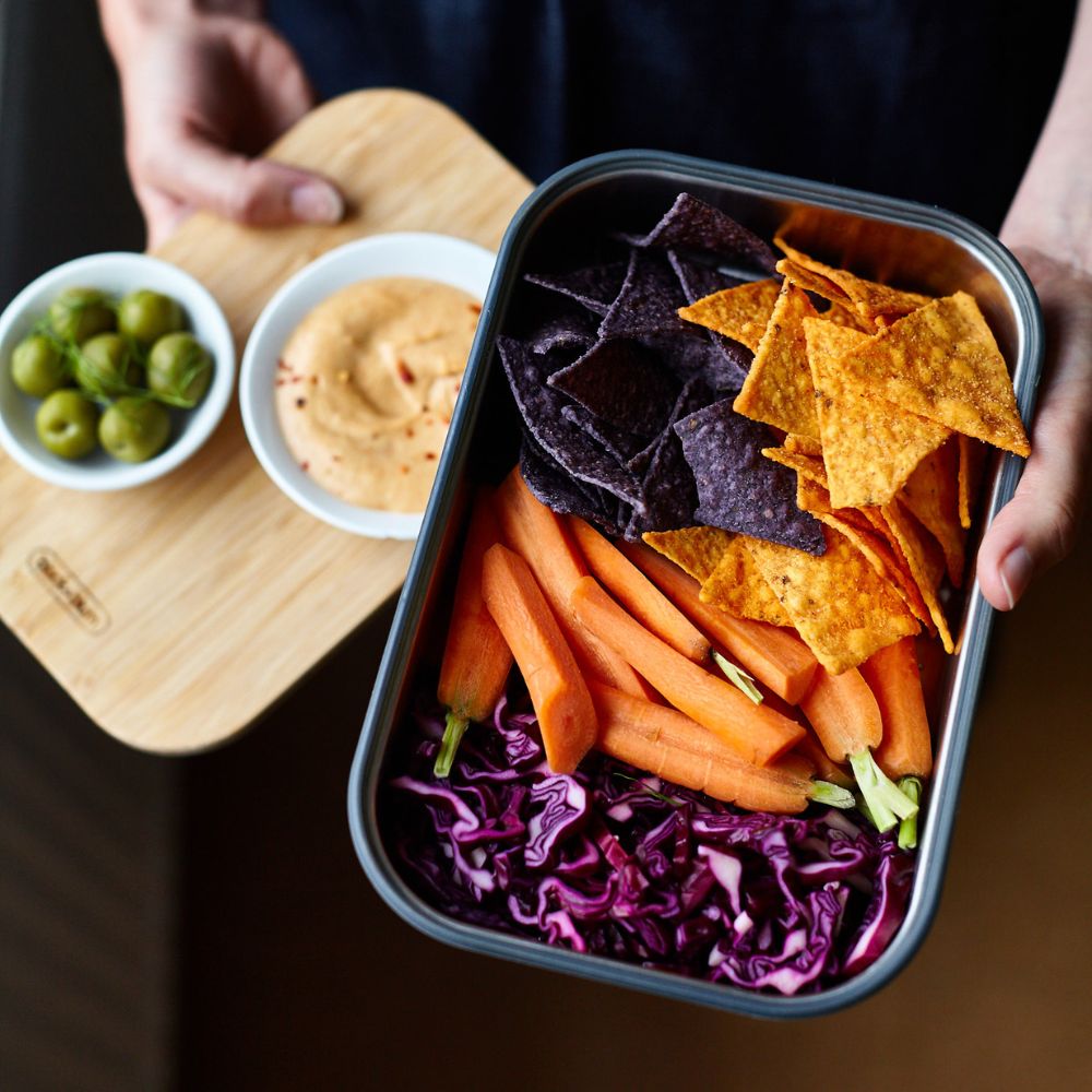 Lunchbox 900 ml, orange, Edelstahl, Black+Blum