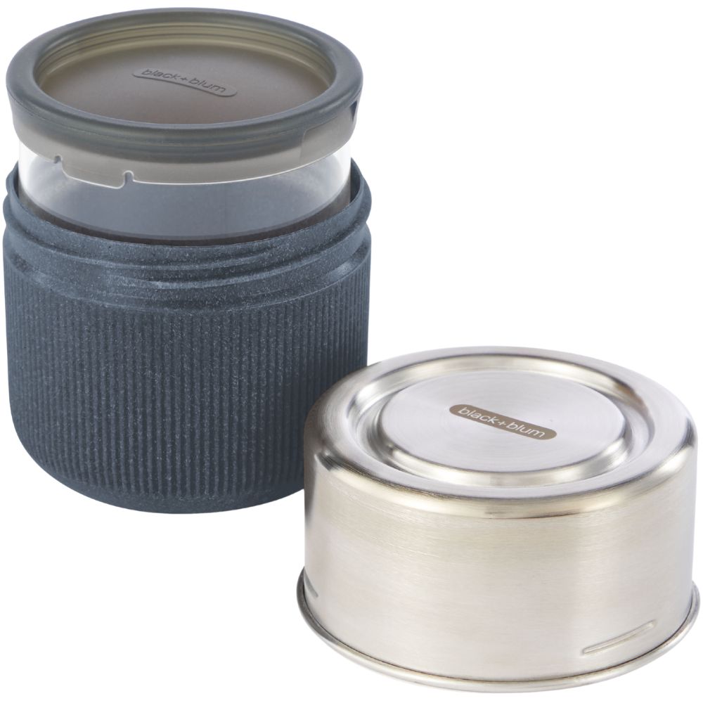 Lunchbox 450 ml, grau, Glas, Black+Blum