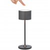 Tischlampe tragbar FAROL MINI 19,5 cm, LED, gunmetal, Aluminium, Blomus