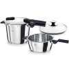 Schnellkochtopf VITAQUICK 3,5 l + 6,5 l + Glasdeckel, 3-teilig, Fissler