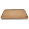 Schneidebrett NBA098 35 x 25 cm, weiß, Bambus, Pebbly