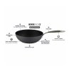 Wok NEVERSTICK3 28 cm, eloxiertes Aluminium, Eaziglide
