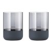 Teelichthalter CALMA 9 cm, set à 2 st, Rauch, beton, Blomus