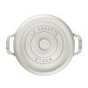 Kochtopf Kasserolle COCOTTE 24 cm, rund, weiß, Staub