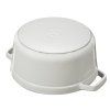 Kochtopf Kasserolle COCOTTE 24 cm, rund, weiß, Staub