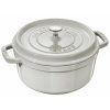 Kochtopf Kasserolle COCOTTE 24 cm, rund, weiß, Staub