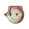 Teekanne 1,2 l, mit Holzgriff, Creme matt, Bitz