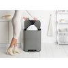 Pedal Mülleimer Bo Brabantia mineralgrau 60 l