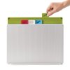 Schneidebrett Set INDEX 34 x 24 cm, mit Ständer, Silber, Joseph Joseph