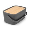 Brotkasten mit Schneidebrett 39,5 cm, grau, Brabantia