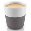 Espressotasse 80 ml, 2er-Set, silikonbeschichtet, grau, Eva Solo