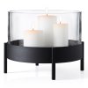 Windlicht Kerzenhalter NERO 27 cm, rund, Blomus