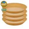 Kunststoffteller tief CONNECT, 4er-Set, 24 cm, Natural Holz, Koziol