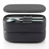 Lunchbox LUNCHBOX TO GO 1 l, mit Besteck, schwarz, Lékué
